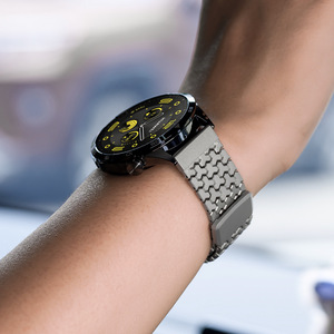 Bracelet en acier inoxydable avec boucle magnétique de luxe 22 mm compatible avec <span class=keywords><strong>Huawei</strong></span> Watch GT <span class=keywords><strong>6</strong></span> 5 4 Pro, bracelet en métal titane - Product Image 4