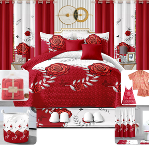 Juego de sábanas de lujo estampadas de 26 piezas al por mayor, tamaño King/Cal King, ropa de cama suave para el mercado caribeño, para familias y dormitorios - Product Image 5