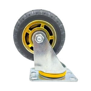 Fábrica Fornecer Diretamente 4 5 6 8 Polegada Roda Rodízio Giratório Duplo Freio Pu Castor Mid Heavy Duty <span class=keywords><strong>Caster</strong></span> 100-500kg para Trolley - Product Image 5