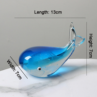 Cadeaux en cristal lumineux, artisanat fait main, animaux marins en verre, baleine, décoration de table, cadeau de mariage, cadeaux de fête, modèle animal