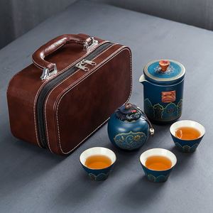 Juegos de té de viaje Juegos de té, ollas y tazas Porcelana con tetera Caja personalizada de cerámica Logotipo Embalaje de café/ - Product Image 3