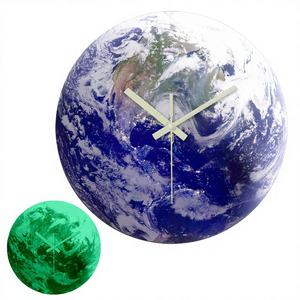 Horloge murale moderne silencieuse de 12 pouces en MDF avec aiguilles analogiques en quartz, lumineuse, personnalisable, pour salon, avec cordon - Product Image 3