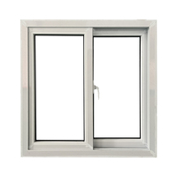 Bonne isolation Les fenêtres d'ouragan conçoivent les fenêtres et les portes coulissantes en verre de maison d'upvc