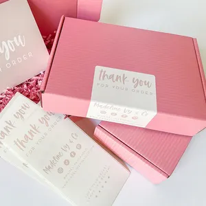 Caixa de papelão ondulado para cosméticos, conjunto de cor-de-rosa e preto, caixa postal para cosméticos, tamanho personalizado de alta qualidade por atacado