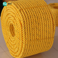 Corde en polypropylène (PP) à 3 brins résistante aux UV, corde de quai en plastique, corde de mouillage torsadée pour bateaux, filet de pêche marin