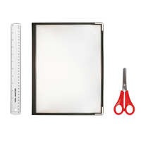 Protège-menu de restaurant en PVC transparent économique, 2 pages, format livre à 4 vues, 8,5 x 11 pouces, modèle Yimi-112601