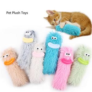 Durable <b>Plush</b> Fabric <b>Cat</b> Kicker Soft Kick Sticks Interactive Pet Chew Toy for Chasing and Chewing for Puppy and Kitty Exercise - Product Image 1