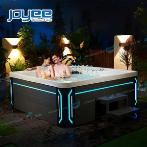 JOYEE Factory fournit directement de l'eau froide de Style européen, Massage sexuel carré, jacuzzi de 5 personnes avec marche