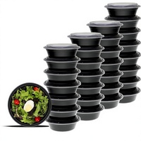Freshware – Bols de préparation des repas avec couvercles, en plastique, sans BPA, empilables, compatibles micro-ondes/lave-vaisselle/congélateur, 28 oz