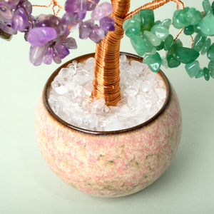Wholesale Handmade Natural Crystal Money <b>Tree</b> Ceramic Bowl Base 7 <b>Chakra</b> <b>Tree</b> for Home Office Desk Decor - Product Image 3