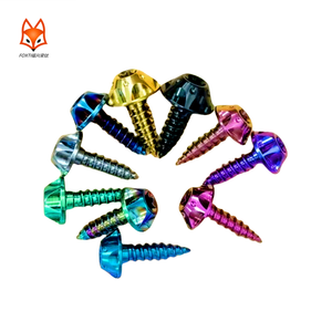 Vis autotaraudeuses à tête étoilée en titane Gr5 Ti6Al4V personnalisées en usine, M1.25, anodisées pour moto et voiture - Product Image 2