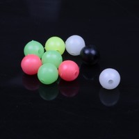 Nouvelles perles de pêche lumineuses en plastique ABS dur, accessoires ronds lumineux colorés pour les espèces de poissons d'eau salée