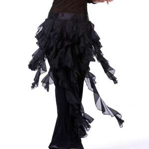 Falda de Danza del Vientre para Mujer, Falda Envolvente con Flecos y Borlas para Danza <span class=keywords><strong>Latina</strong></span> y Salsa - Product Image 2