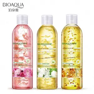 OEM Bioaqua marque privée Sakura nettoyage romantique soins de la peau beauté bain lavage bio naturel près de la peau gel douche