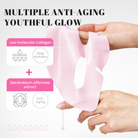 Soin du visage coréen personnalisé masque de nuit au collagène éclaircissant masque facial transparent à décoller masque de beauté en feuille de collagène rose hydrogel