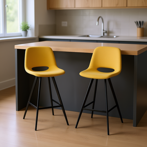 Ensemble de 2 tabourets de bar à hauteur de comptoir de cuisine en tissu Porth-28.25" - Product Image 2