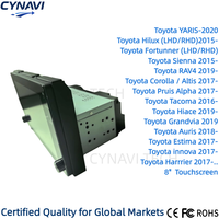 Écran Android GPS MP3 Mirror Link RGB CarPlay 8 POUCES pour Hilux Yaris Prius Tacoma RAV4 Harrier 2016-2022 Garantie 1 an