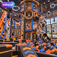 Aire de jeux commerciale souple Cyber Ninja Neon pour centres pour enfants, service après-vente, jeux interactifs, toboggan tunnel, labyrinthe