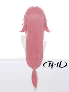 <span class=keywords><strong>Peluca</strong></span> de Cosplay de ND <span class=keywords><strong>Yae</strong></span> <span class=keywords><strong>Miko</strong></span>, Fibra Resistente al Calor, Color Marrón Claro, Versión con Parte Central, Genshin Impact - Product Image 5