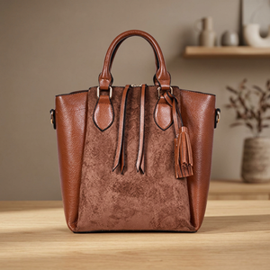 <b>Women's</b> Fashion Clutch Handbag Genuine Leather Zipper Closure Two Handles 1L Capacity Waterproof Travel Ready Valentine's Day BS - Product Image 3