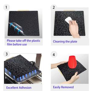 Elegoo Neptune 4 Plus/QIDI Accessoires d'imprimante 3D X-Max3 double face 330x330mm Plaque de construction PEI texturée en acier à ressort X5SA <span class=keywords><strong>PEY</strong></span> - Product Image 2