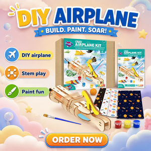 Lanzadores de Aviones Educativos de Madera para Armar, Divertidos y Fáciles para Niños - Product Image 1