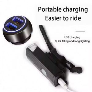 Lampe de vélo LED personnalisée haute luminosité, promotionnelle, étanche, rechargeable par USB, accessoires avec impression UV, en acier moderne - Product Image 5