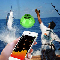 Détecteur de poissons intelligent pour téléphone mobile WiFi avec détection visuelle sans fil, portée de 0,6 m à 45 m, écran couleur, sonar 125 kHz, batterie au lithium