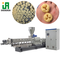 Automatische gepofte maïschips-snacksextruder/puff-snackmachine maïs puff-snackmachine/productie