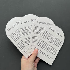 Luxury Arch-Shaped Thank You Cards - Custom <b>Printed</b> Half Round Edge Cards with Matte Finish for Hair Extensions - Product Image 5
