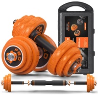 Haltères en fonte recouverts de caoutchouc pour la remise en forme à domicile, 15 kg/20 kg/30 kg, haltères détachables, kettlebell, ensemble d'haltères FED