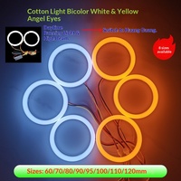 Anillos de Halo de Algodón de 60-120 mm, Luces de Circulación Diurna LED de Doble Color, 12 V, 11 W, Sin Errores, para Modelos E39, E46, E90