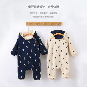 Batas de algodón de invierno de una pieza <span class=keywords><strong>para</strong></span> bebés, <span class=keywords><strong>ropa</strong></span> gruesa acolchada <span class=keywords><strong>para</strong></span> recién nacidos, hombre y mujer, estilo informal y bonito - Product Image 3