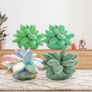 Almohada tejida de cactus suculentas 3D 100% poliéster Anti-Pilling para decoración de jardín y hogar - Product Image 5