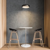 Tabouret de bar rétro à hauteur de comptoir avec assise en bois massif et pieds en métal, chaise haute moderne industrielle pour îlot de cuisine, café, pub