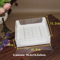 Boîte à gâteaux transparente IMEE 1 4 5 7 pièces pour sucettes glacées, desserts, éclairs, pâtisseries, avec couvercle et insert transparents