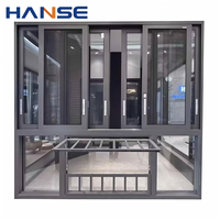 Ventana Corredera Horizontal Moderna de Cuatro Paneles de Aluminio con Mosquitera y Doble Acristalamiento para Hoteles y Salas de Estar