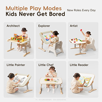 Table de jeu éducative pour enfants FEIXIANG XH6 Utral, plateau interchangeable, bureau d'étude, cadre en PVC/ABS/HDPE, alliage d'aluminium