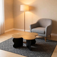 Table d'appoint pliable DISHI en bois massif pour salon et chambre à coucher avec design papillon