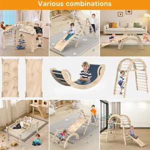 Holz Triangle Climber Kids Kletter rampe faltbare Rutsche Kletter spielzeug für Kleinkinder Klettergerüst Leiter