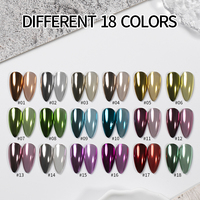HONEY GIRL Vernis à ongles gel UV LED chromé 18 couleurs 10ml pour nail art DIY, formule écologique, non toxique, certifiée Halal, longue tenue, design professionnel