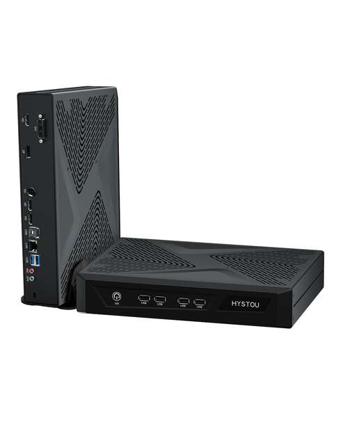 HYSTOU Mini Gaming PC Intel I5-13500H Octa Core RTX 3050 GDDR6 6GB UHD Graphics 2.5-inch HDD/SSD Dual DDR4 64GB