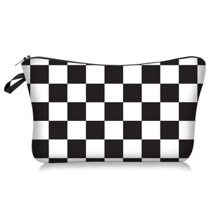 Pochette de voyage de luxe pour maquillage, marque privée, polyester noir uni, sac à fermeture éclair résistant à l'eau - Rangement tendance pour articles de toilette - Product Image 4