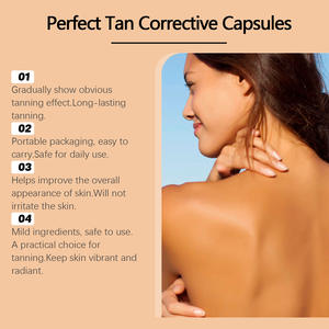 Capsules Perfect Tan avec ginseng, acide hyaluronique et peptides pour un éclat naturel, nourrissent la peau, unifient le teint et donnent un aspect radieux. - Product Image 4