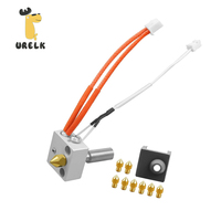 Alat cetak 3D Hotend Kit cocok untuk Neptune 3 Pro Plus Max, pemanas kepala ekstruder tudung penutup silikon Termistor dengan nozel ekstra