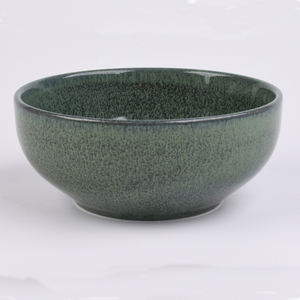 Juego de vajilla de 16 piezas de gres con esmalte reactivo verde, plato de postre de 8 pulgadas, tazón para cereales y fideos de 6 pulgadas, plato de cena de 10.5 pulgadas, tazón para ensalada de 8.25 pulgadas - Product Image 5