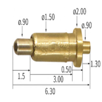 Goupilles de contact électriques, 3 broches, 5 broches, 11 broches, 12 broches, en laiton, pas cher, pour sonde, pcb, 50 pièces
