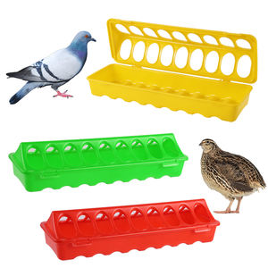 Mangeoire à poulets et oiseaux à double rangée, 12/18/22 trous, 20/30/40cm, pour pigeons/poulets, 100 pièces/<span class=keywords><strong>lot</strong></span> - Product Image 1