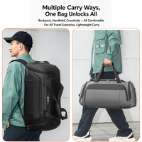 Sac de voyage en cuir PU personnalisé pour homme, sac de week-end, sac de transport pour la nuit avec compartiment à chaussures et attache pour bagage