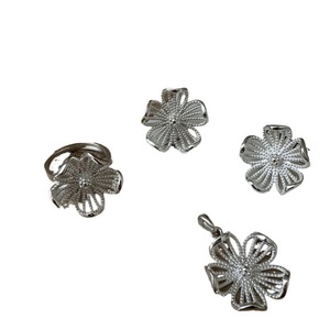 S925 argent Sterling grande fleur boucles d'oreilles Style coréen Niche Design lourd incrusté oreille bijoux Rhodium pour mariage en gros - Product Image 4